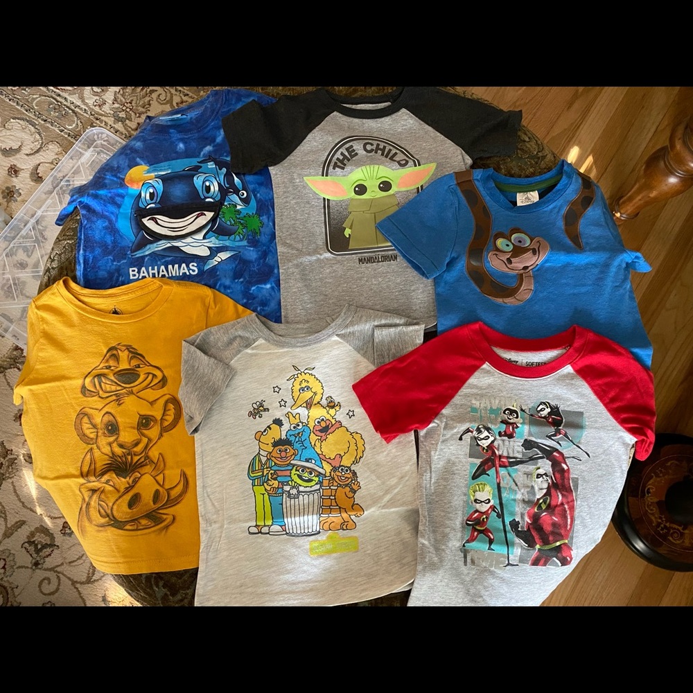 Boys short sleeve shirts, set of 6, 3T
